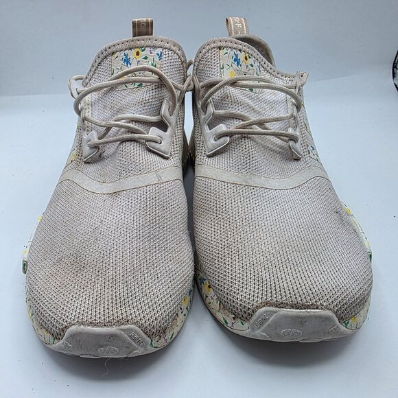 Adidas NMD R1 Girls Size 3 White Floral Athletic Shoes School Walking Outdoors - Picture 2 of 13